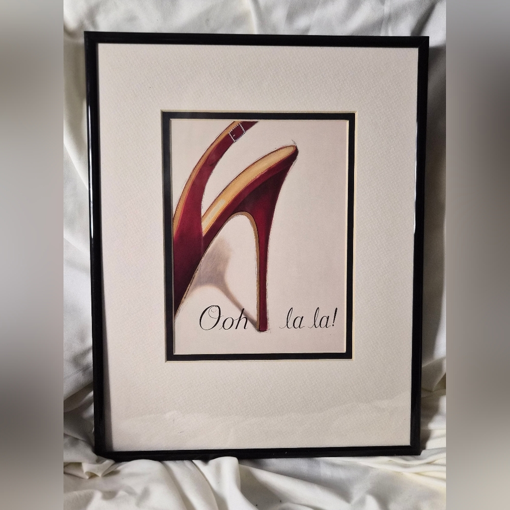 Burgundy Stiletto Heels Wall Art